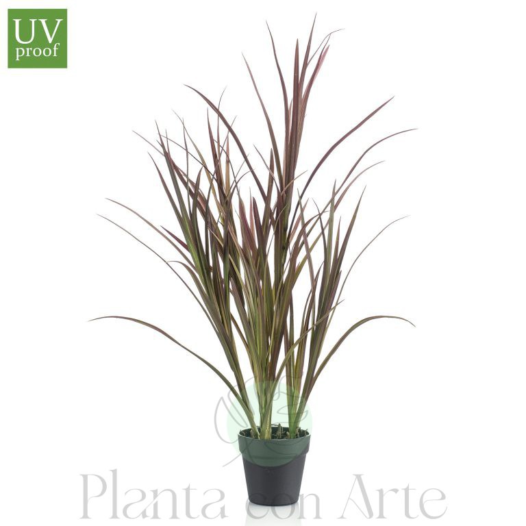 Arbusto junco artificial en maceta. 90 cm de altura con Tratamiento UV para exterior. Planta junco artificial para jardin