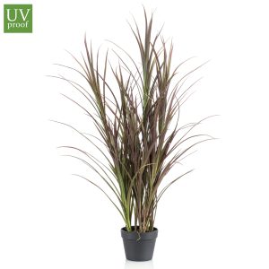 Arbusto junco artificial en maceta. 115 cm de altura con Tratamiento UV para exterior