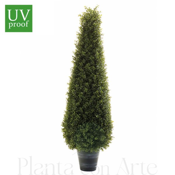 árbol boj cono para exterior con tratamiento UV de 135 cm de altura y 40 cm de diámetro