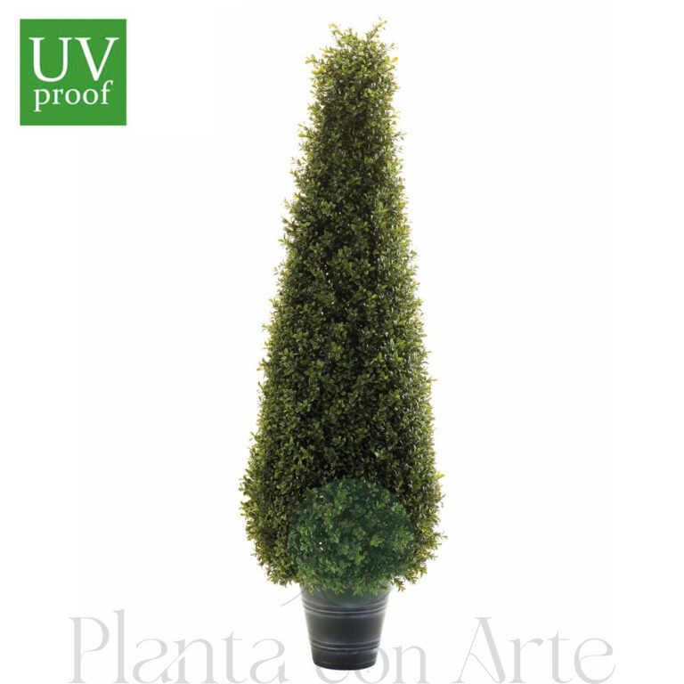 árbol boj cono para exterior con tratamiento UV de 135 cm de altura y 40 cm de diámetro