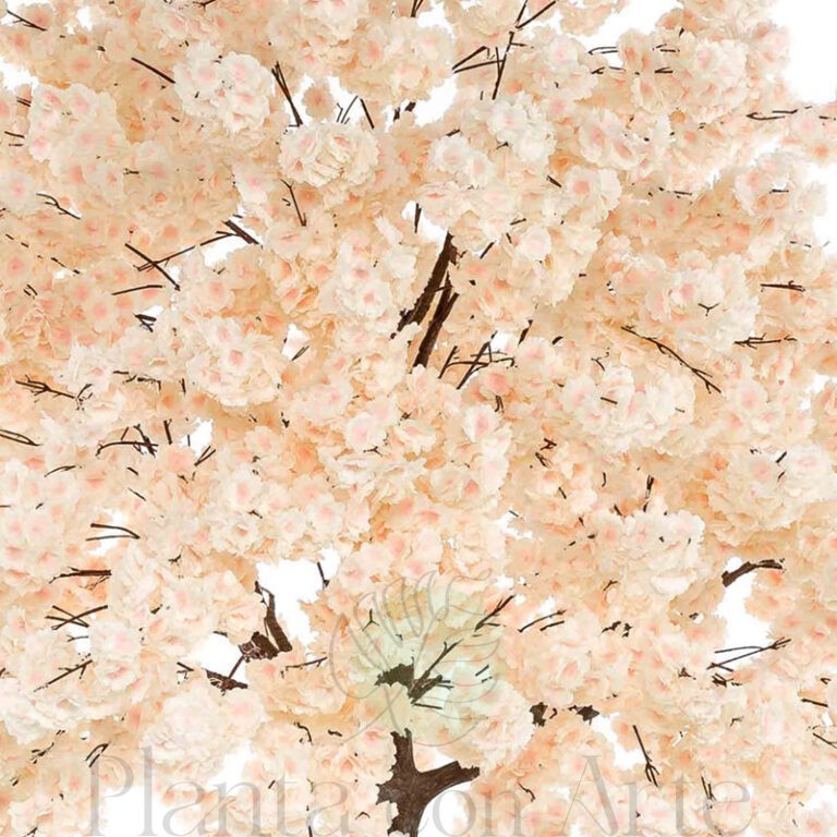 detalle de las flores del árbol de cerezo artificial realista