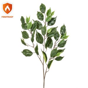 Rama ignífuga de FICUS BENJAMINA artificial de 56 cm de altura