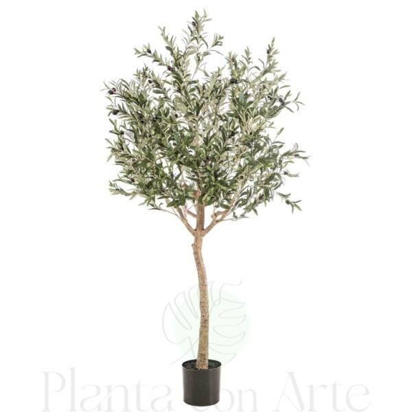 árbol olivo artificial hiperrealista de 180 cm de altura con aceitunas