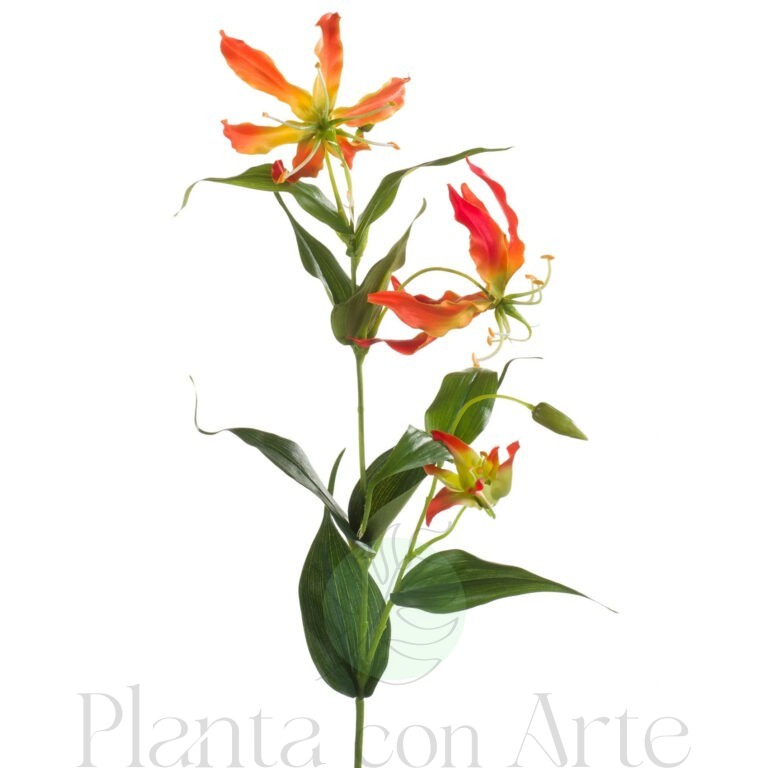 GLORIOSA NARANJA artificial realista o GLORIOSA NARANJA de 75cm de altura total realista