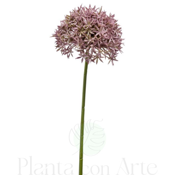 ALLIUM LILA artificial realista, con 62 cm de altura total, para decorar tus bouquets o jardineras