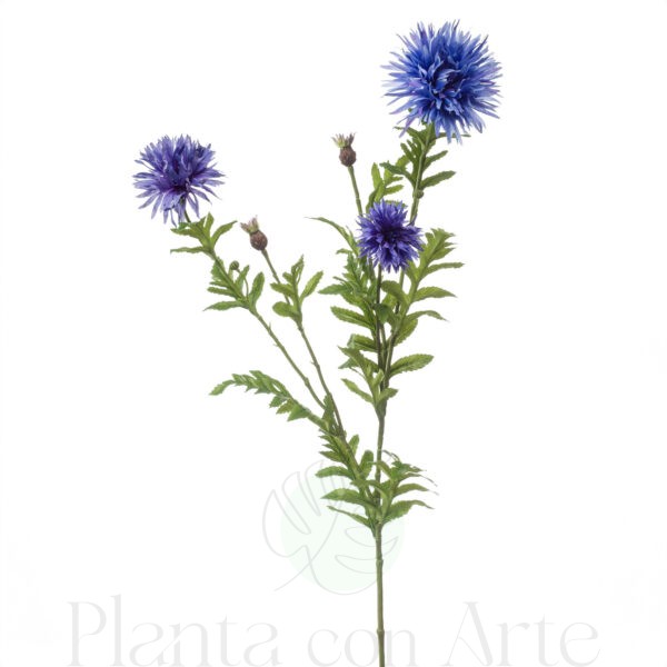 CENTAUREA VIOLETA artificial realista, con 100 cm de altura total