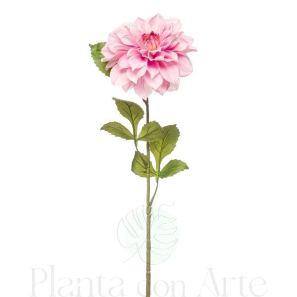 DALIA ROSA artificial de 72 cm de altura y 14 cm de ancho, para pinchar en espuma floral o en tierra