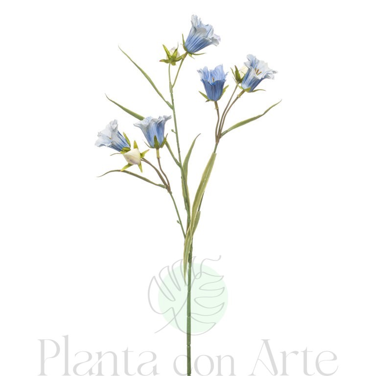 CAMPANILLA AZUL CLARO artificial de 65 cm de altura Y hasta 18 cm de ancho, para pinchar en espuma floral o en tierra