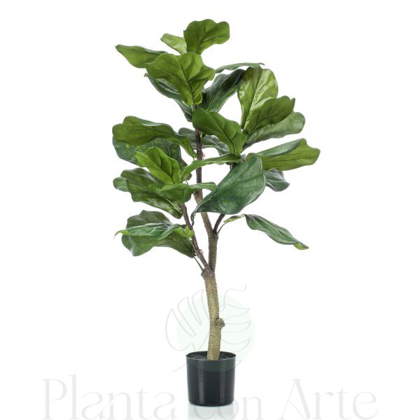 Ficus Lyrata artificial realista de 90 cm de altura para interior