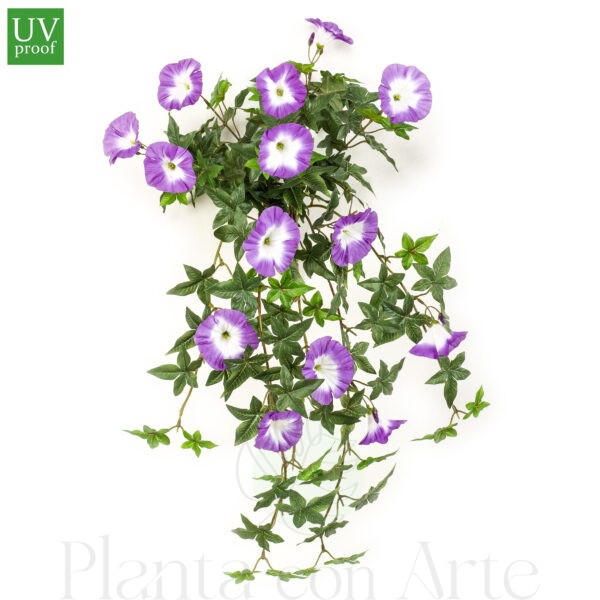 CAMPANILLA VIOLETA Colgante UV artificial de increíble realismo, con 65 cm de altura. Incluye tratamiento específico UV para exterior.