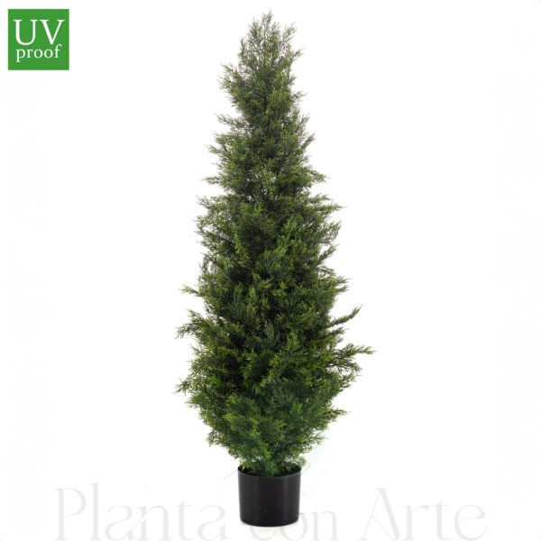 Árbol ARIZÓNICA EVO artificial, también conocido como Ciprés, de 120 cm de alto e increíble realismo el conseguido en este árbol que se fabrica en varias alturas. Incluye tratamiento específico UV para exterior